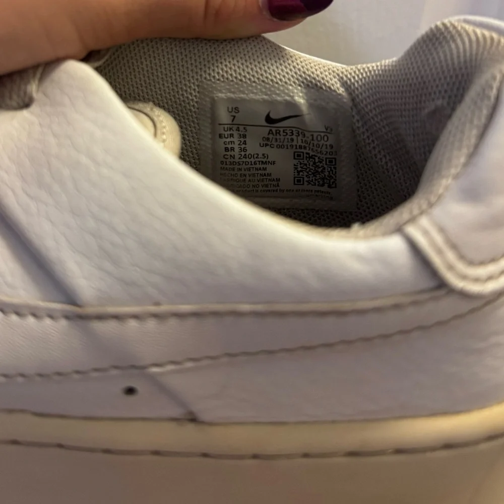 Nike Air Force 1 White Sneakers Platform